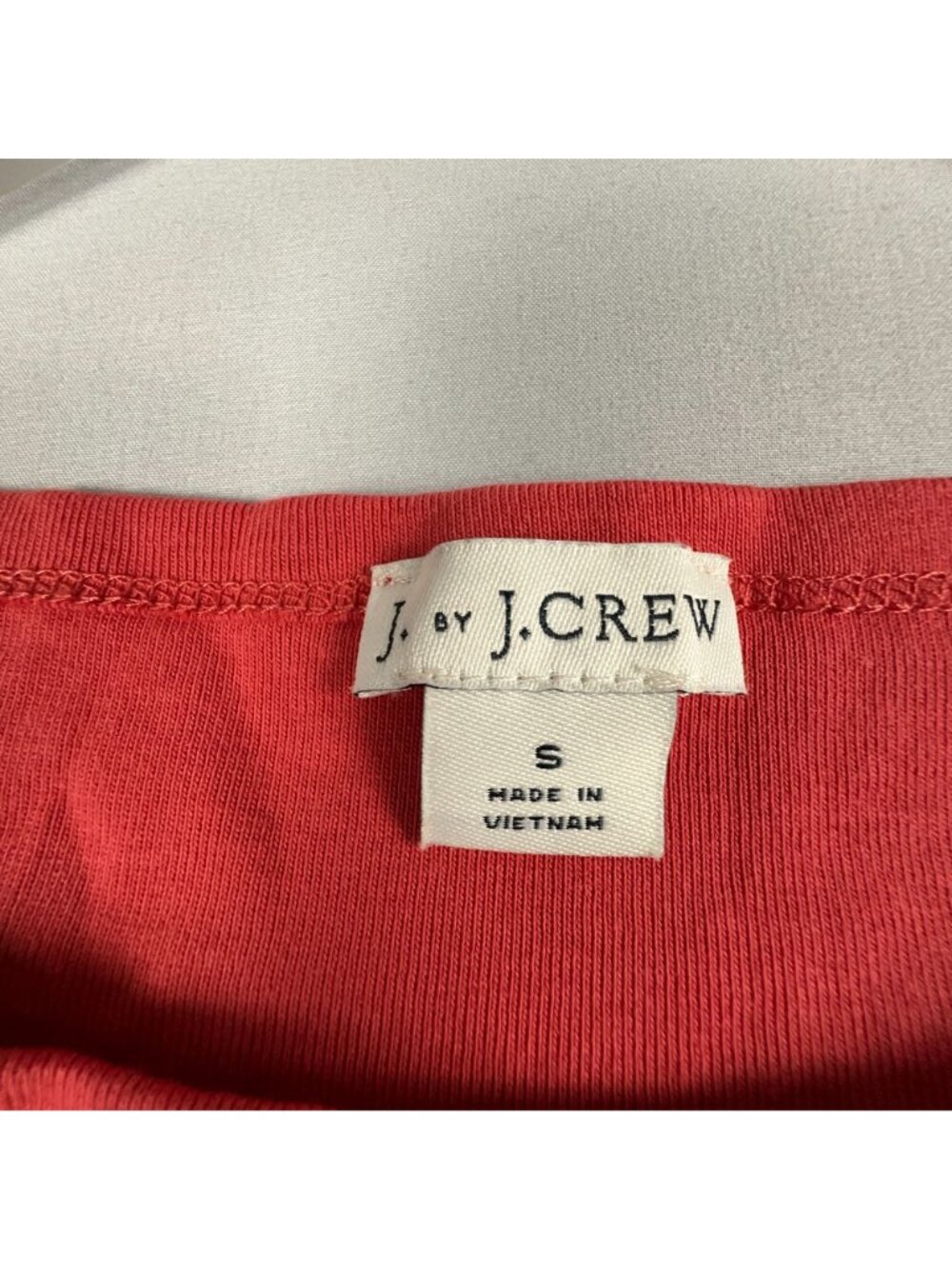 J. By J.Crew T-Shirt Size Small Red 100% Cotton Short Sleeve Boat Neck - Picture 4 of 10